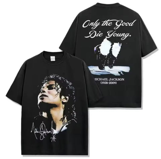 « Only The Good Die Young » Michael Jackson T-shirt en coton ample